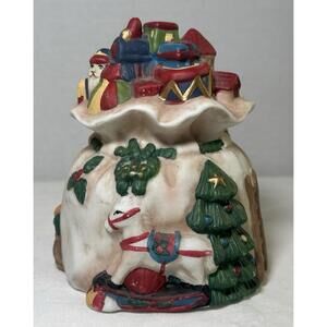 Home Trends Christmas Bell Dinner Santa's Gift Bag Toys Tree Porcelain Holiday
